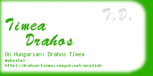 timea drahos business card
