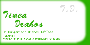 timea drahos business card